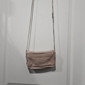 Elegant Pink Leather Shoulder Bag